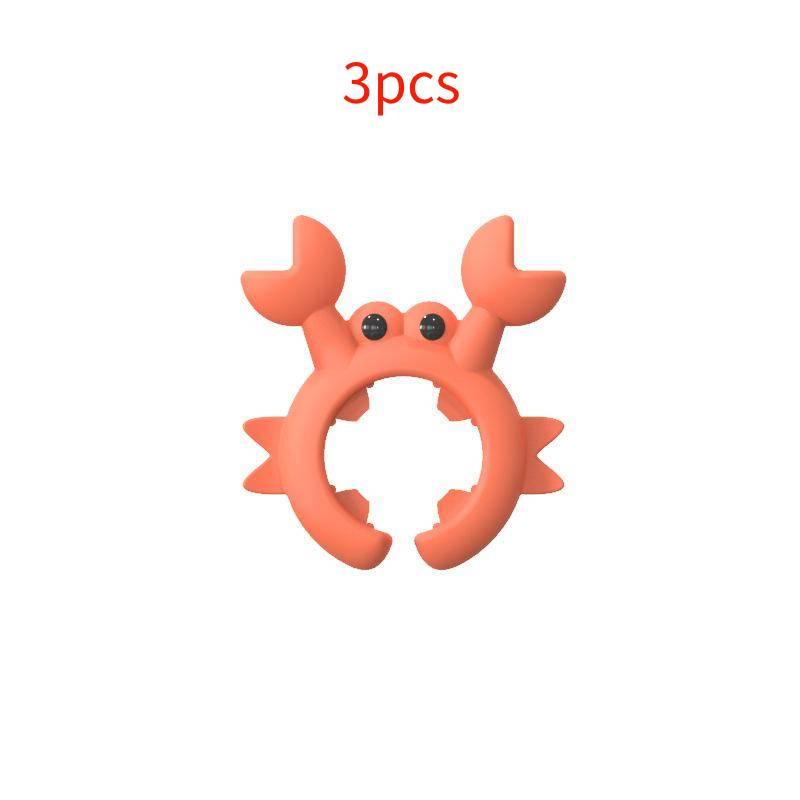 1/2/3PCS High Temperature Resistant Silicone Spatula Rack Small Crab Anti-scalding Clip Practical Spoon Holder for Kitchen