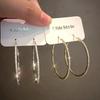 Exquisite Full Rhinestone Hoop Earrings for Women Fashion Simple Circle Round Earring Wedding Party Jewelry Accessories Gifts