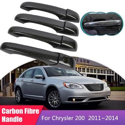 Carbon Fiber Door Handle Cover for Chrysler 200 2011 2012 2013 2014 Lancia Flavia Car Accessories Gadget Decorate Stickers Trim