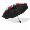 1pc Heart Pattern Automatic Umbrella | Portable Foldable 8-Rib Manual Open, Cute Birthday & Holiday Gift for Outdoor Yy260107089