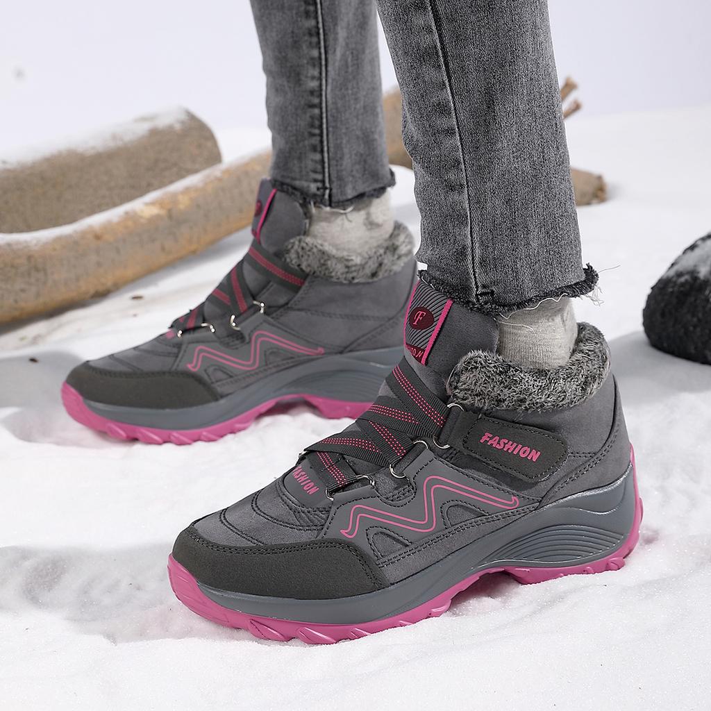 A 2025 cotton shoes for the elderly thick-soled heightening women's shoes winter velvet sports shoes warm snow boots