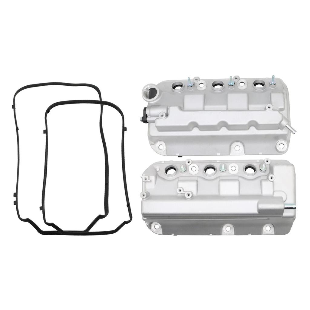 2PCS Front+Rear Engine Valve Cover For Honda Odyssey Pilot Ridgelin Accord 3.5L