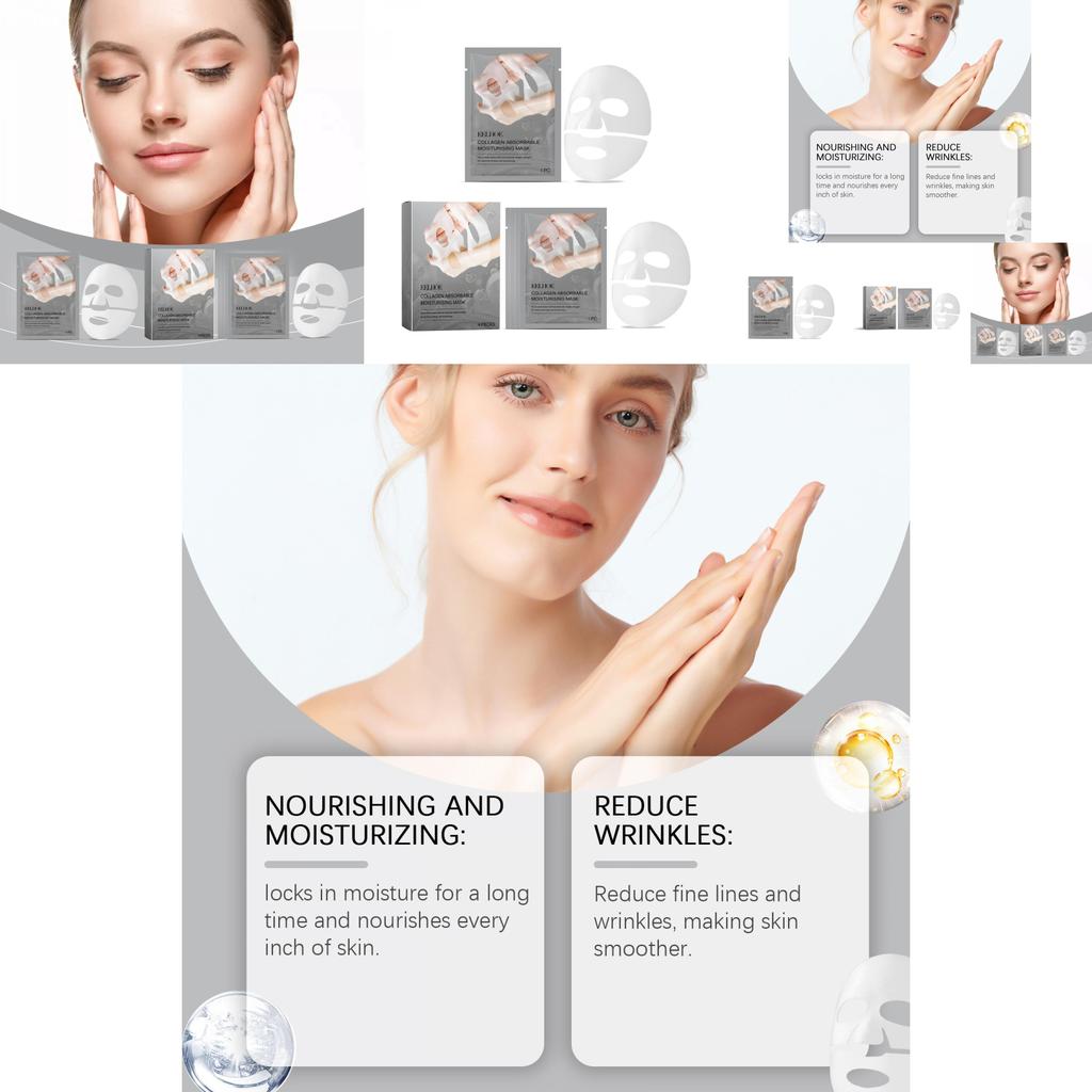 Eelhoe Collagen Moisturizing Facial Mask Set For Deep Hydration And Nourishing Skin Care