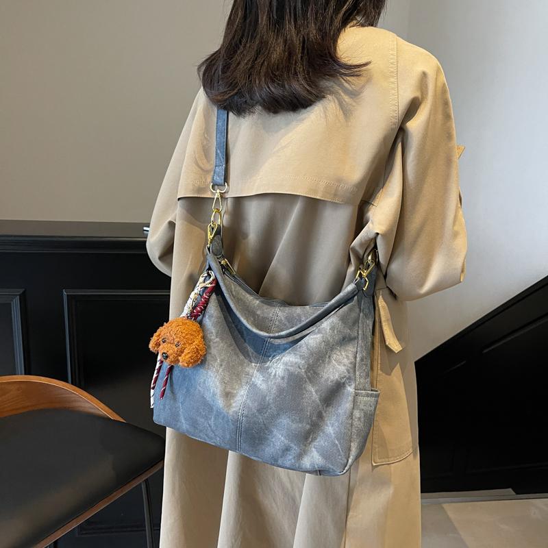 Large Capacity Tote Bag Women's Vintage Shoulder Crossbody Bag Underarm Bag