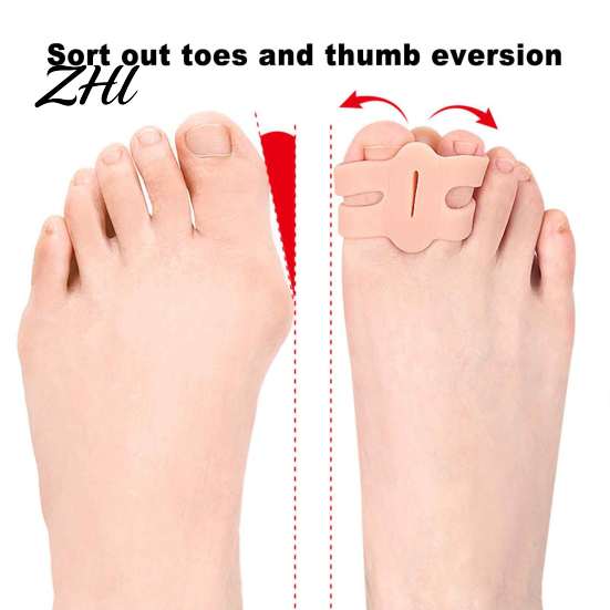 Bunion Relief for Men Women 1 Pair Silicone Toe Separators Women, Breathable Double Hole Spacers Overlapping Toes And Hallux Valgus Correction,