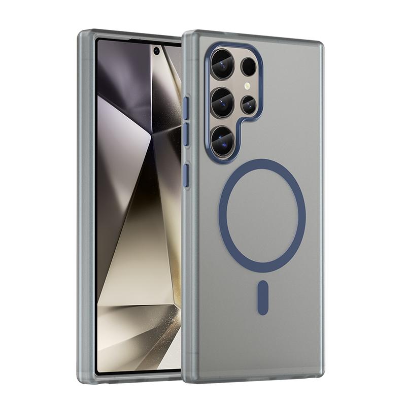 Magnetické Luxusní Matné Průsvitné Pouzdro Armor Pro Samsung Galaxy S25 Ultra S25 Plus SamsungS25 5G Kryt pro Bezdrátové Nabíjení Magsafe