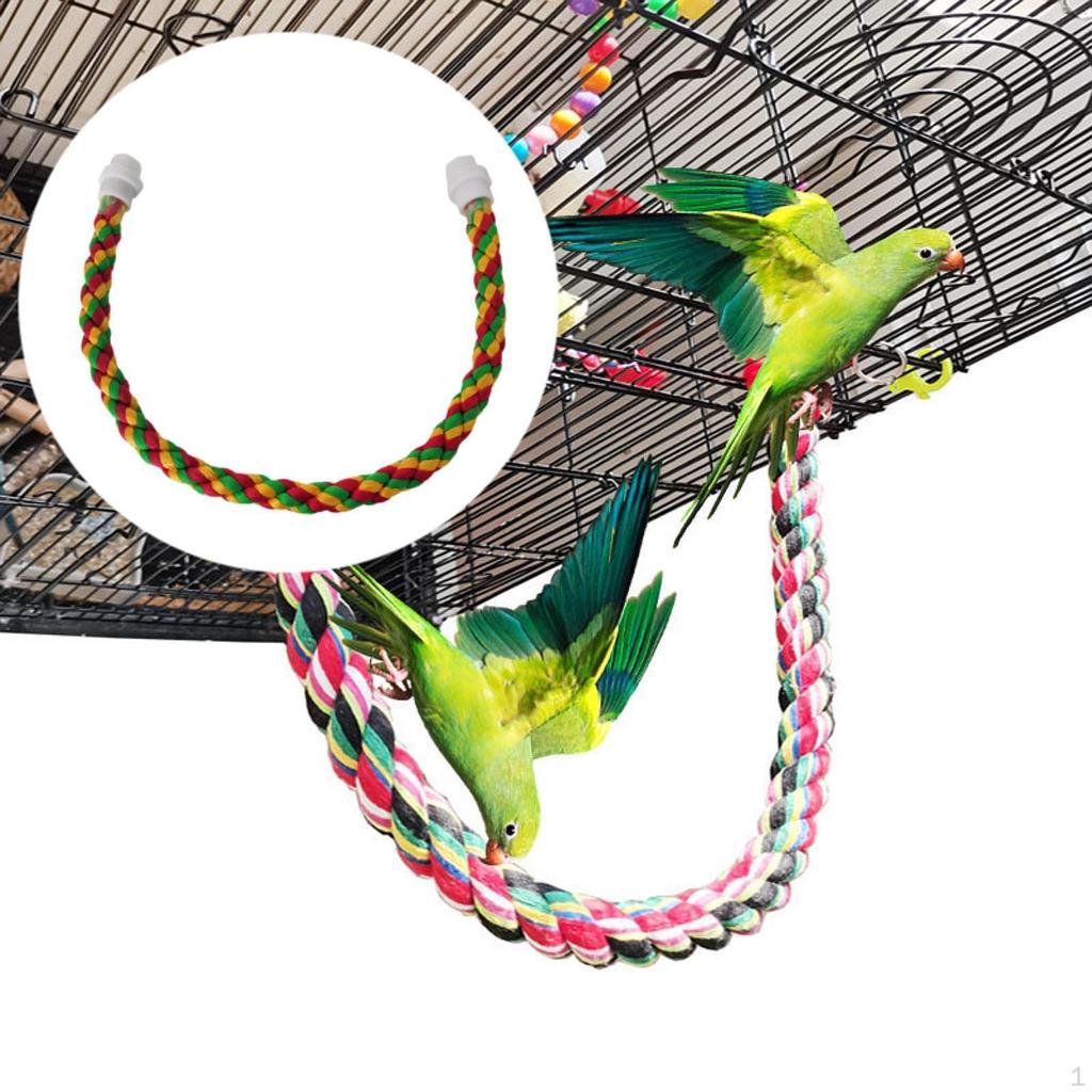 Bird Rope Perch Cage Toy Parrot Climbing Accessory for Finches