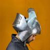 Dark Soul Unisex Warrior Steel Helmet Elegant Medieval Armor for LARP, Cosplay Reenactments Handcrafted