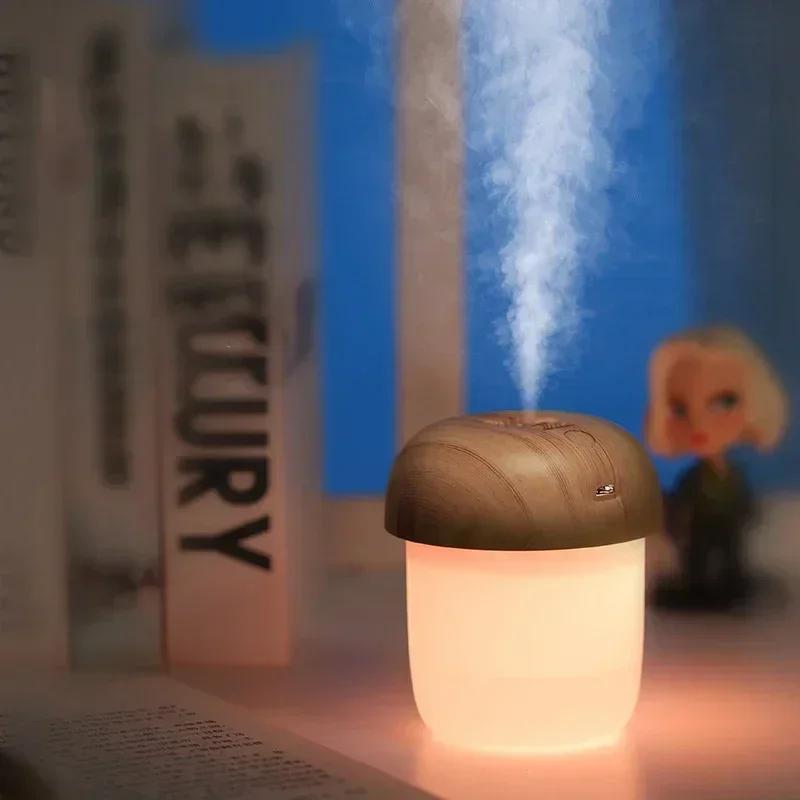 USB Rechargeable Air Purifier Mist Maker Gift Air Humidifier LED Ambient Light Spray Humidifier