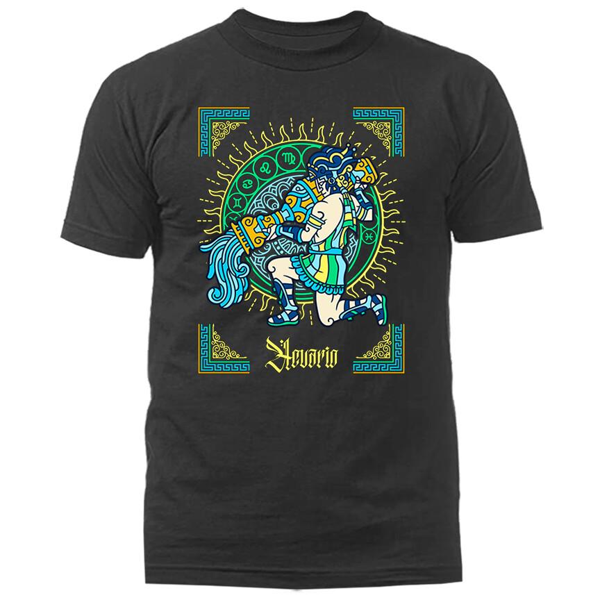 Aquarius Acuario Zodiac Sign Horoscope Astrological Graphic Tshirt Unisex T-Shirt S