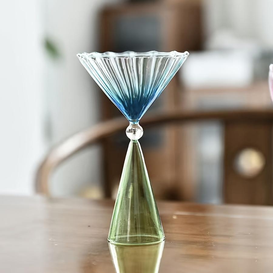 3pcs Gradient High Borosilicate Glass Goblets, Champagne, Wine, Cocktail Stemmed Glasses, Suitable for Wines, Coffee, Juice, Milk, Gifts