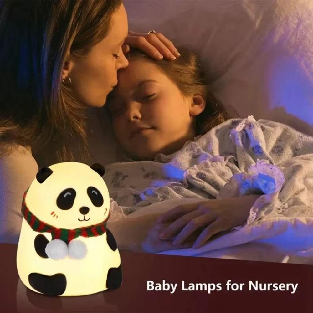 Percussive Panda Night Light Color Changeable Dimmable Table Lamp Panda Desk Lamp Baby Sleep Lamp