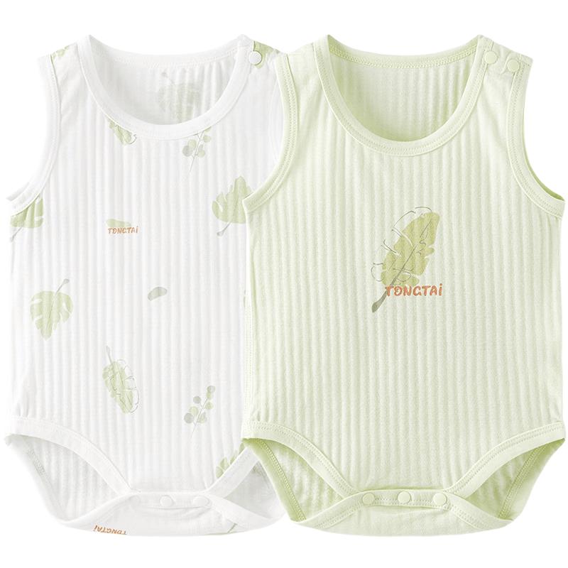 TONGTAI Baby Summer Sleeveless Pure Cotton Bodysuit