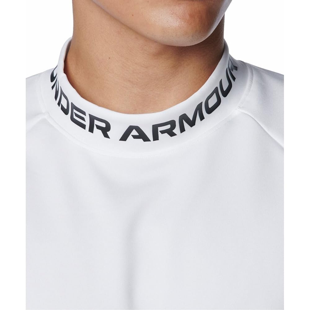 Under Armour UA Armour Knit LS Mock White Black LG Shirt, /