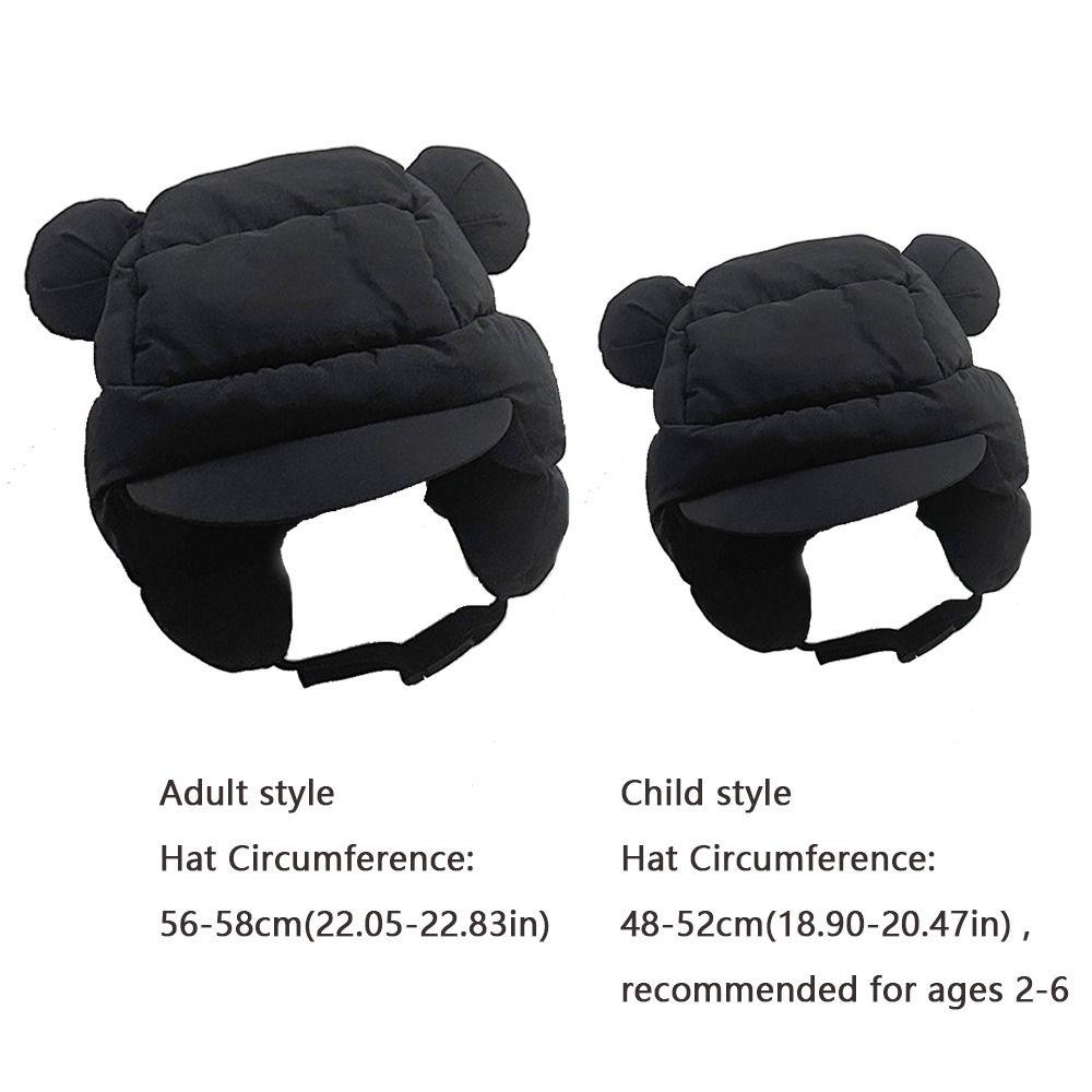 Balaclava Down Cotton Bomber Hat Cold Protection Pullover Cap Outdoor Warm Snowing Beanies  Unisex