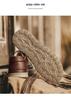 2025 Autumn Men's Breathable Leather Moccasins: Soft Sole, Hand-stitched, Low-top, Lace-up Casual Driving Shoes