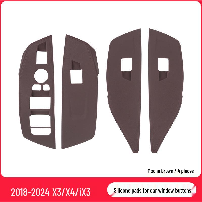 BMW Window Button Frame & Lift Panel for 3 Series, 5 Series, X5, X3, I3 - Silicone Interior Decoration.