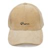 Keys Corduroy Cap with Embroidered for Men and Women Logo, Polyester, Beige,