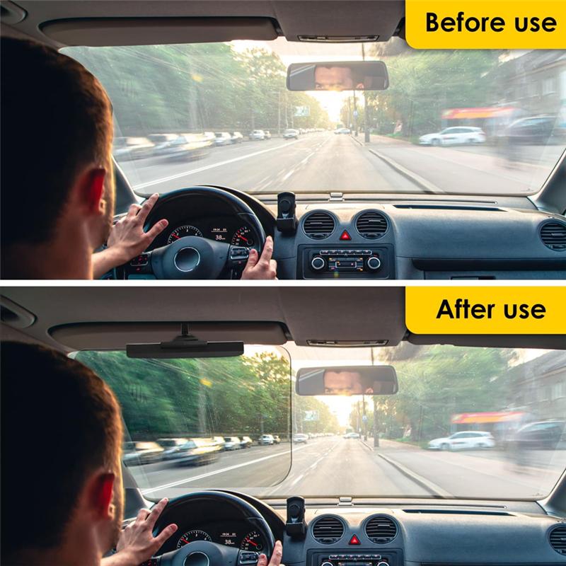 ABFS Sun Visor Extender For Car, Anti-Glare Sunvisor Extension Shade Attachment, Universal Car Visor With 180° Adjustment