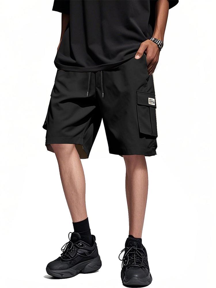 Men s Summer Loose Fit Cargo Shorts with Multi Pockets, Trendy Mid-Length Straight Cut Small