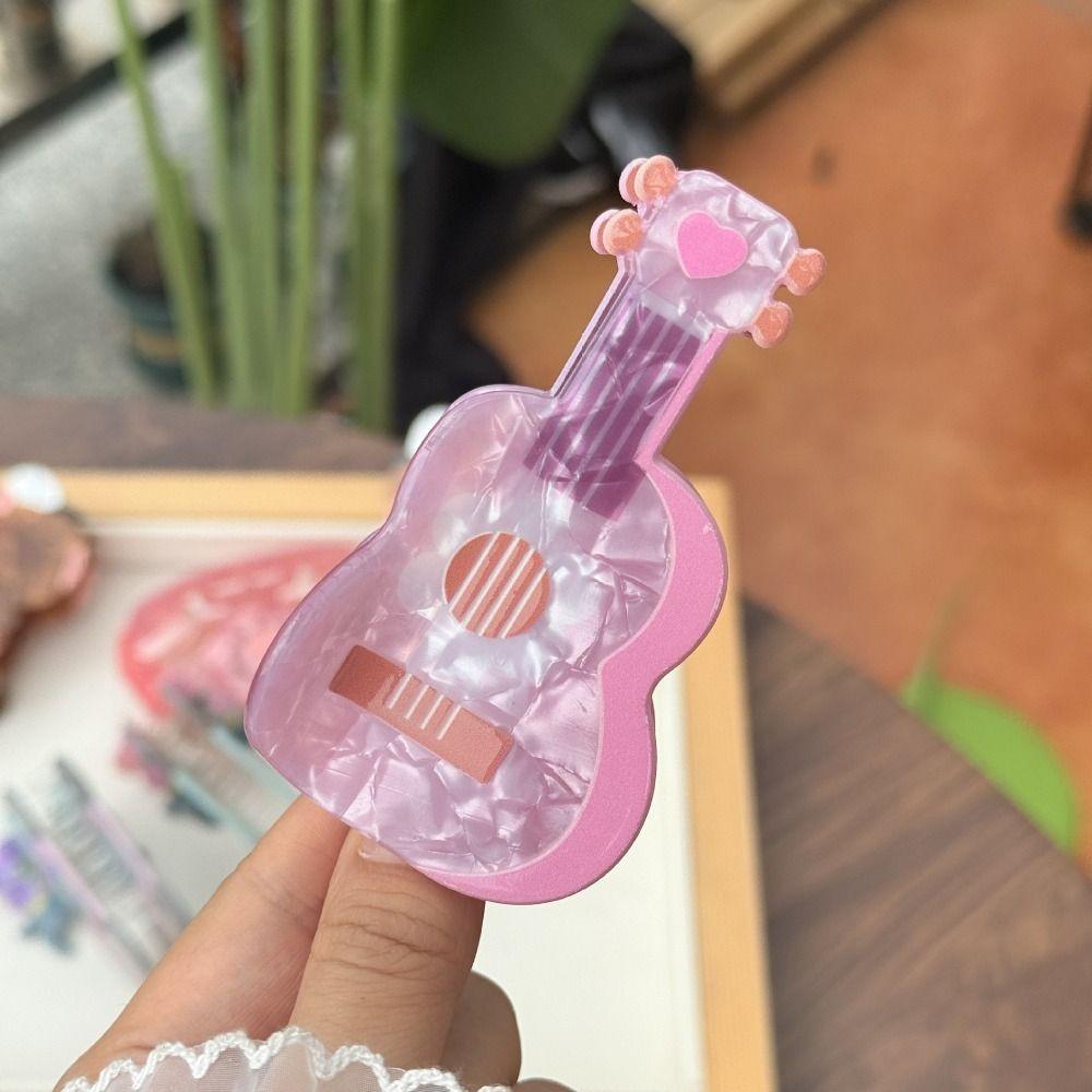 Guitar Cartoon Animal Shark Clip Acrylic Cute Hair Claw Personalized Creative Hair Claw  Daily