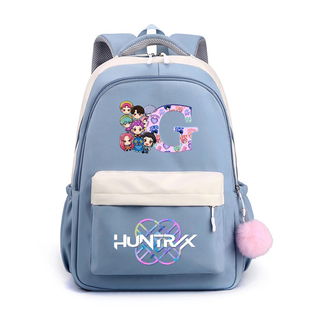 26 English Letter K-Pop Printed Backpack for Teenger Student Girl Boy Schoolbag Bookbag Kid Gift Women Large Capacity Waterproof Travel Bag Mochila