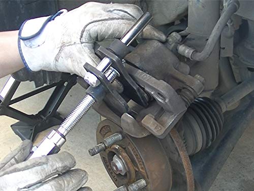 Disc Brake Caliper Piston Tool for Opposed 2-Piston Brakes, Single Piston and Dual Piston Compatible, Piston Return, Brake Pad Replacement Tool