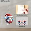 2D Flat Retro Christmas Women's Acrylic Dangle Earrings, Cat Earrings, Christmas Party Jewelry Gift