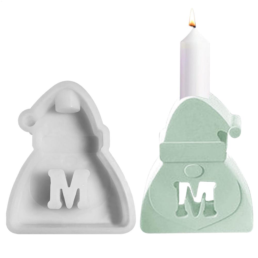 

Creative Silicone Mold Resin Non-Stick Candle Mold Silicone Mold Christmas Ornaments Reusable Easy Release Candle Holder With