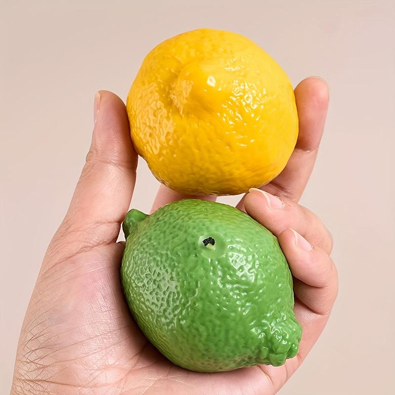 WTEMPO Lemon Shaped Scented Candle Silicone Molds, for Making Scented Candles Handmade Home Decorative Crafts Reusable Non-Stick Silicone Mould Set