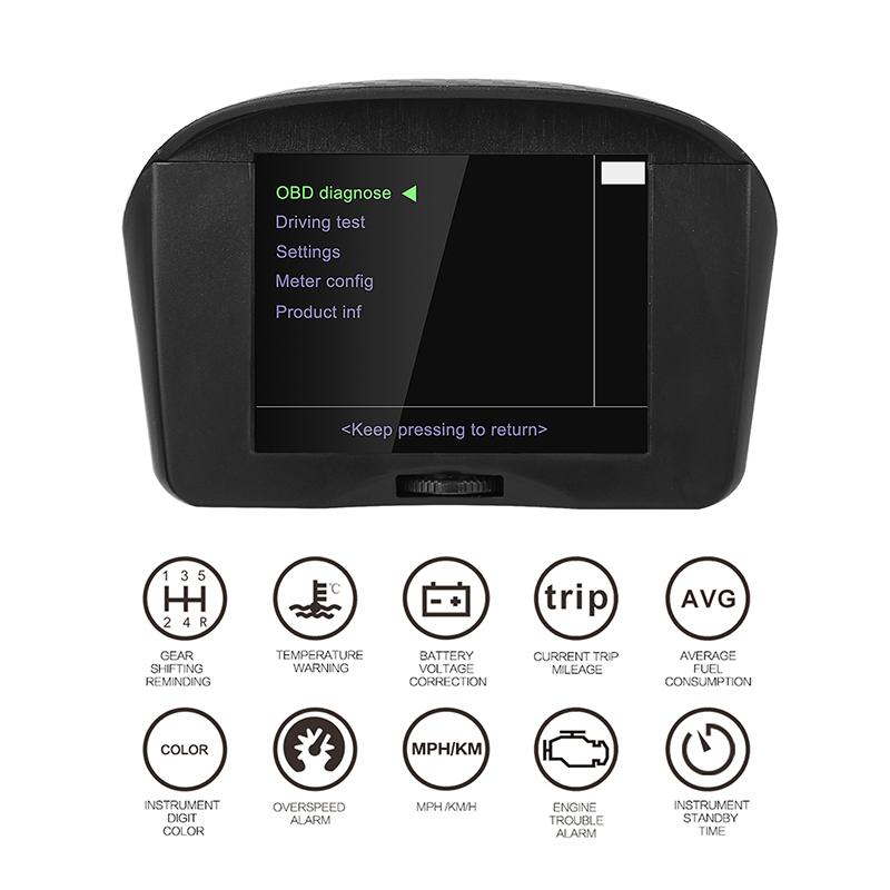 X50 Plus Багатофункціональний Автомобільний OBD Розумний Цифровий Вимірювач Сигналізація Датчик Температури Води Цифровий Вольтметр Вимірювач Швидкості Дисплей