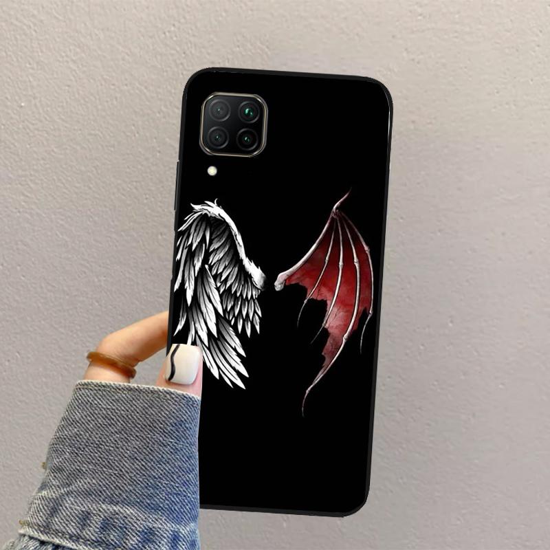 Vingar Ängel Djävul För Huawei Nova Y70 Y90 Y60 Y73 Y72 Y61 Y91 12s 12i 11i 8i 9 10 SE P40 Lite P60 P30 Pro Fodral