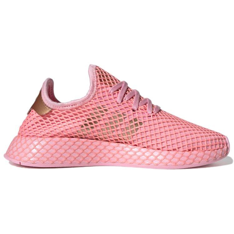 Adidas Originals Deerupt Runner Casual Low-Top Running Shoes Women Sneaker Pink Gold EF5386