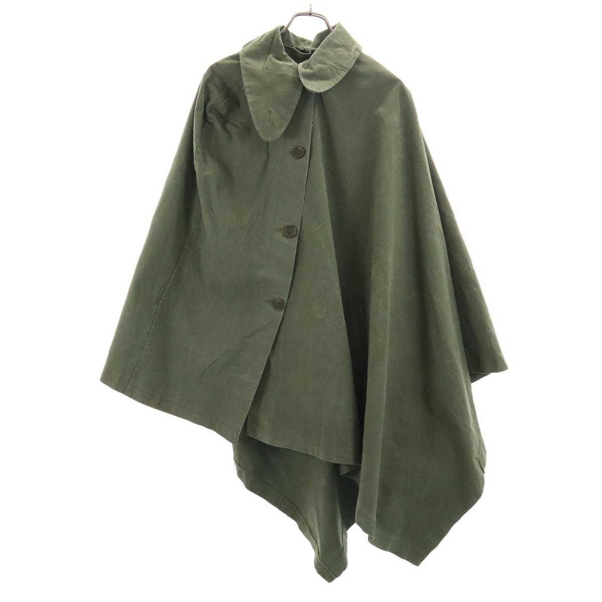 

DUTCH ARMY 70s Vintage Sniper military poncho khaki Men s Used