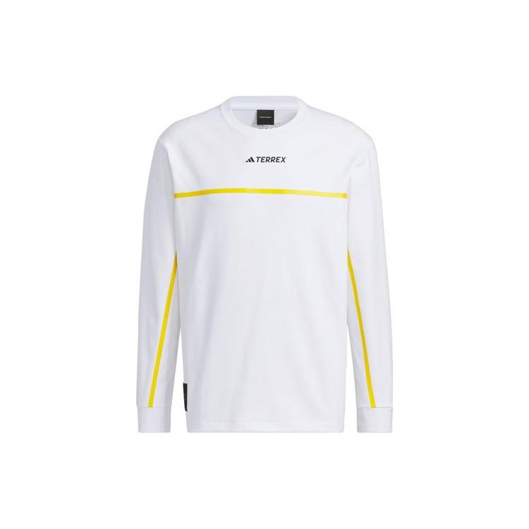 adidas National Geographic Long Sleeve Tech Tee Beige Yellow Men s IL8976 M