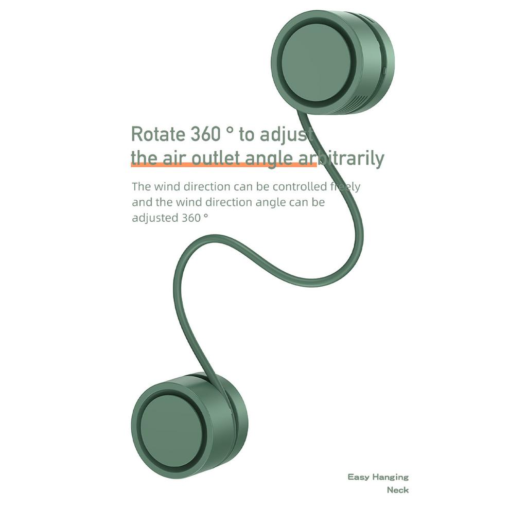 Tragbarer Nackenventilator Mini USB-Aufladung Freihändig Klingenloser Hängender Nackenventilator mit Aromatherapie