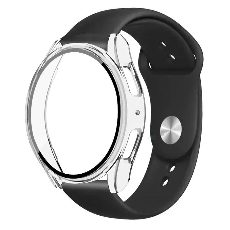 Case+Strap for Samsung Galaxy Watch 7 5 6 40mm 44mm Silicone Band 20mm Bracelet Tempered Glass Screen Film Case Protector Cover