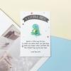 Pocket Hug Cartoon Dinosaur Decoration with Greeting Card A Little Hug Green Frog Resin Ornament Friends Family Birthday Anniversary Gift