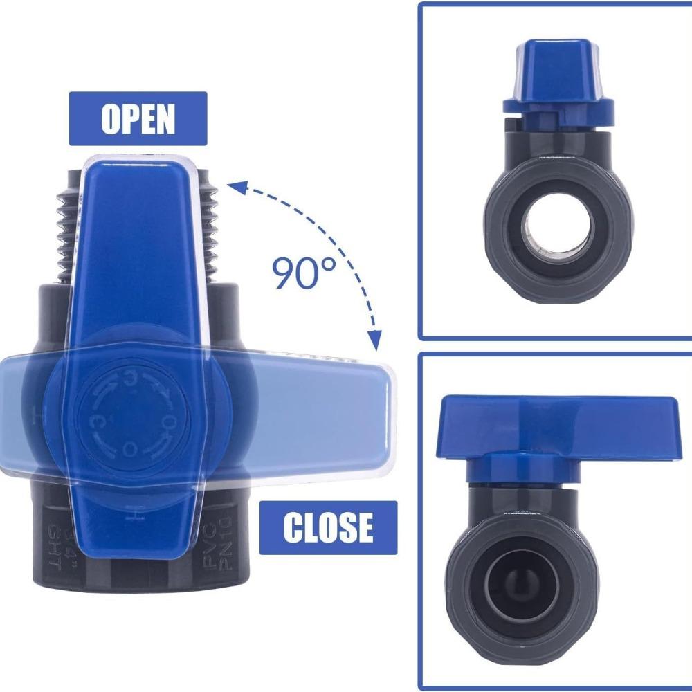 1Set 1/2" 3/4" 1" PVC Aquarium Fish Tank Connector Inlet Water Drain Pipe Joint Valve Irrigation Water Tank Bulkhead Fittings