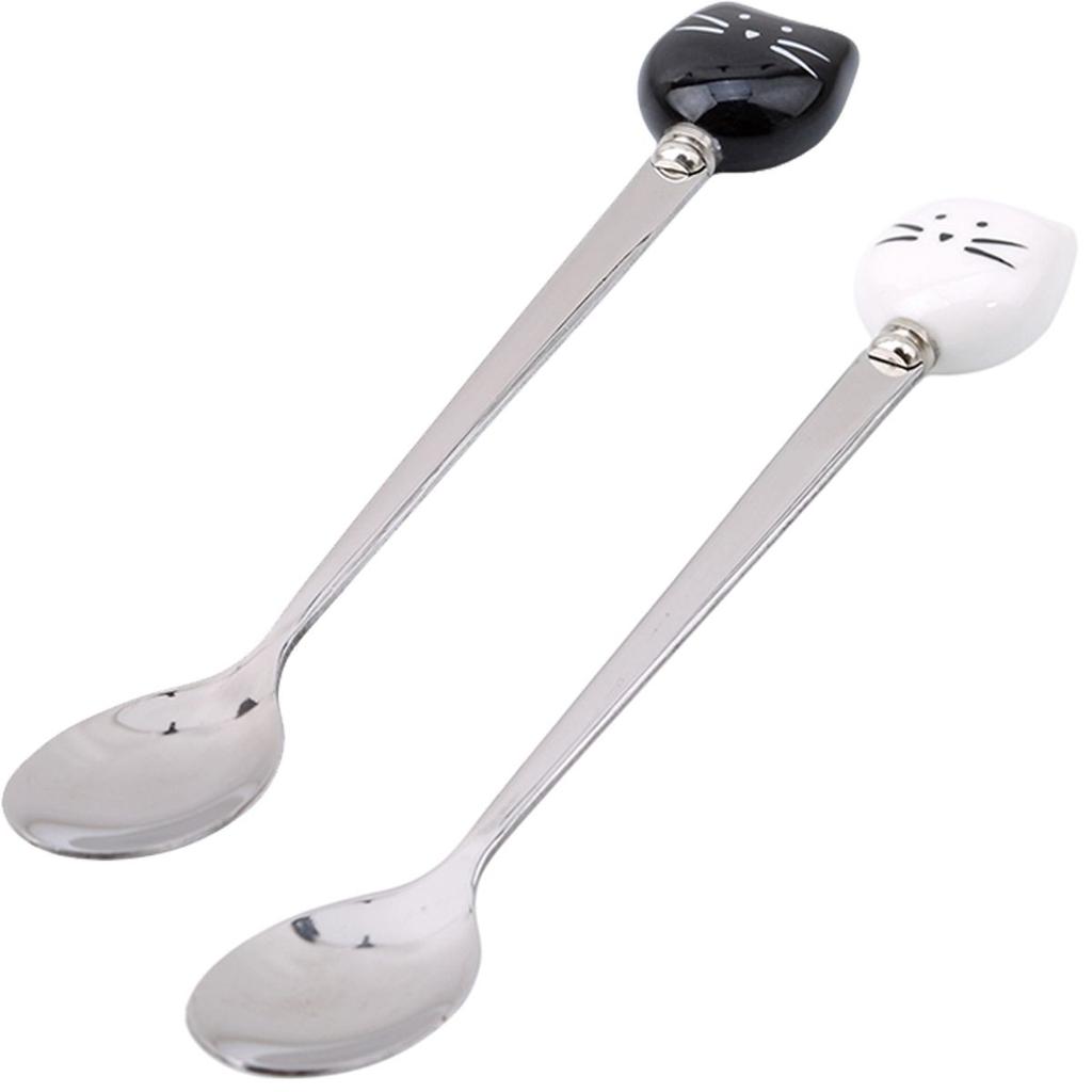 Home Tableware Cartoon Cute Animals Tea Spoons Coffee Stirrer Stirring Tool Cat Dessert Spoon