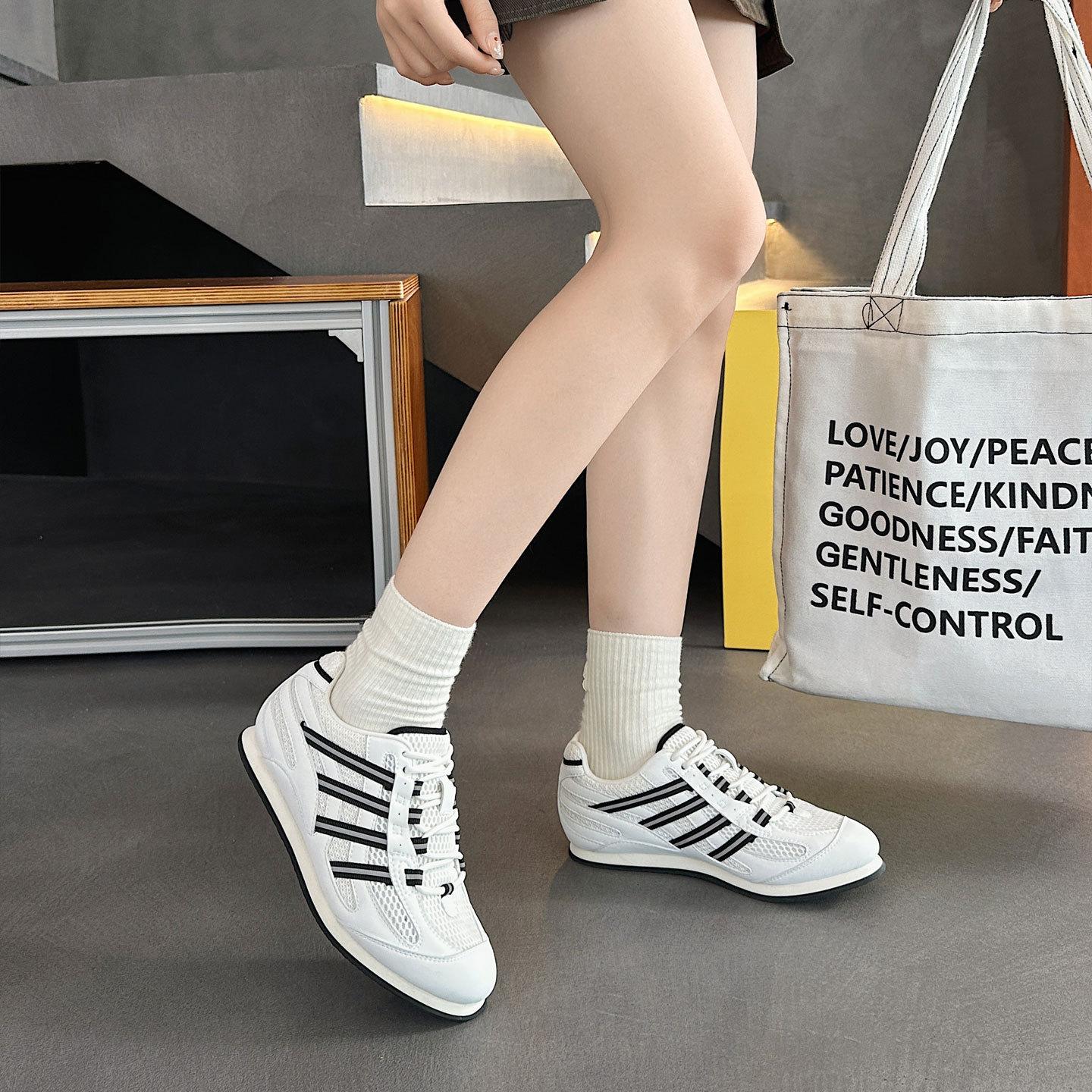 Retro ballet style classic mesh sneakers women s fashion versatile breathable comfortable casual dad shoes 35