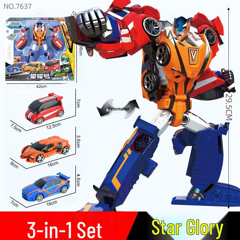 Tobot Warriors Transforming Car Robot Toy - Galaxy Detectives Sonic Thunder for Boys