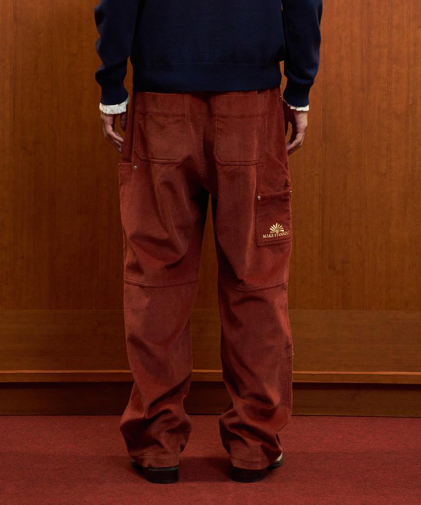 WMC Corduroy Rivet Work Pants_Brick