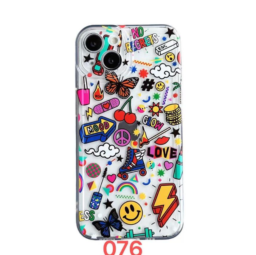 High-End 076 Rainbow Smile & 077 Toy Story Phone Cases for Apple 14/15