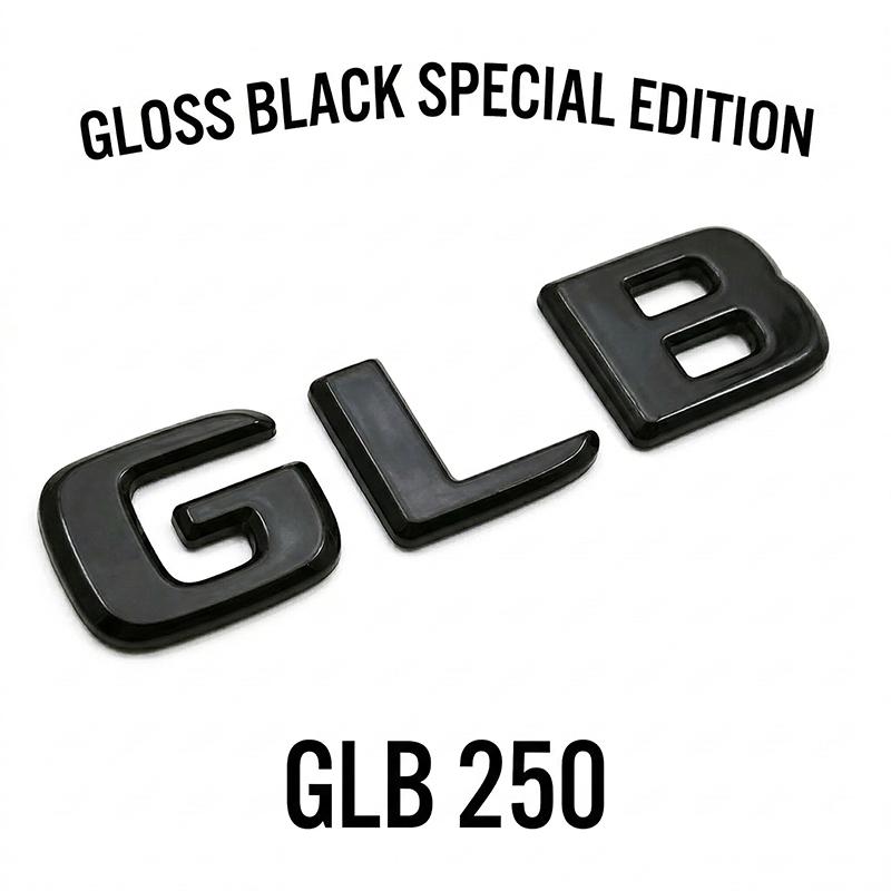 Gloss Black Chrome GLB 220 GLB 250 Car Rear Trunk Emblem Badge Letter Sticker For Mercedes Benz GLB Class Accessories