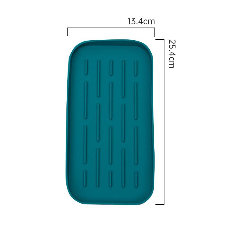 New Kitchen Tableware Tray Multifunctional Mat Rectangular Coaster Silicone Drain Tray Fruit and Vegetable Non Slip Storage Tray silicone