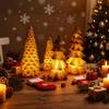 Christmas Trees Tabletop 4 Pieces Lighted Golden Home Decor Mini Desktop Tree Christmas Decorations For Living Room Bedroom
