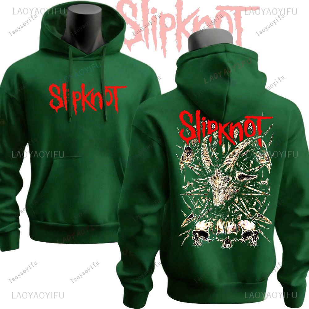Winter Vintage Slipknots Prepare for Hell Tour Schwarze Hoodies Heavy Metal Rockband Männer Hip Hop Ästhetik Sweatshirt Männer Kleidung