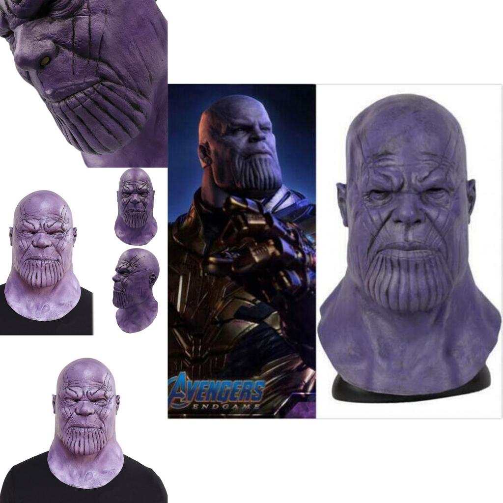 Hochwertige Avengers 4 Endgame Thanos Upgrades Cosplay Maske Latex Vollgesichtshelm für Enthusiasten