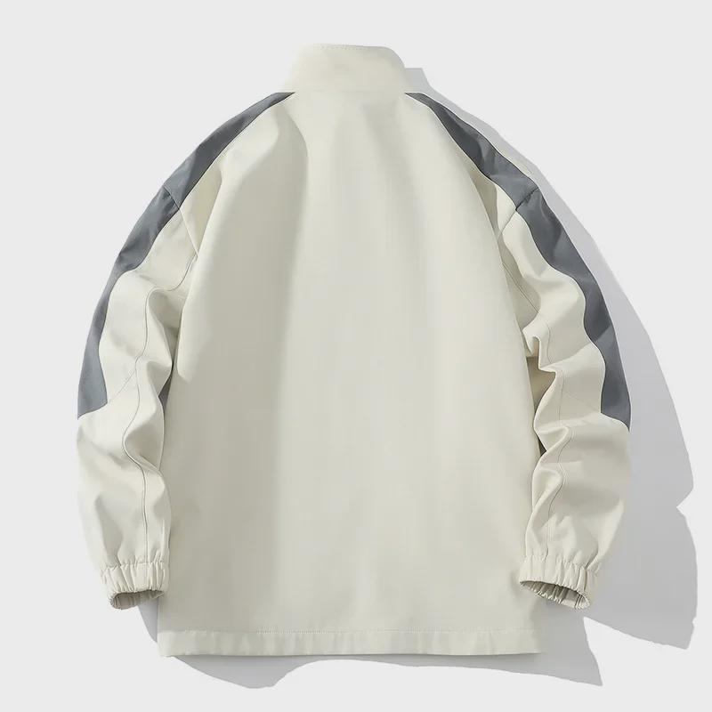 Men's Casual Two-Piece Sports Suit - New Spring/Autumn Styles, Youthful Fashion Trend, Stand-Up Collar, Loose Fit.